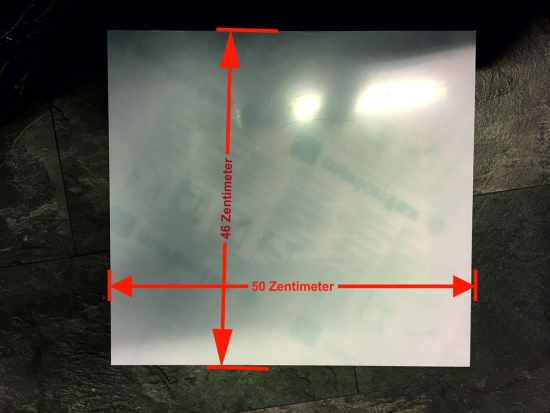Polycarbonatplatte mit UV-Schutz 460 x 500 mm transparent 4 mm